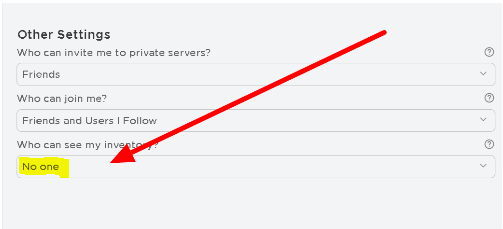 How to Hide Your Inventory in Roblox