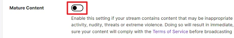 How to Turn On or Off Mature Content on Twitch