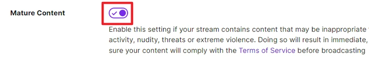 How to Turn On or Off Mature Content on Twitch