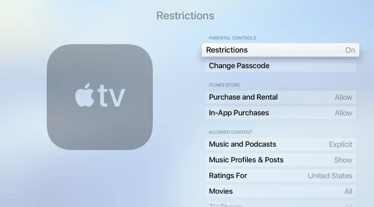 How to Turn On Restrictions on an Apple TV