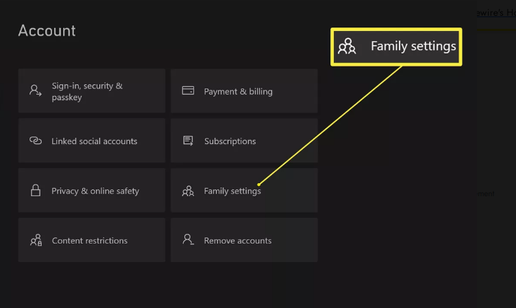 How to Use the Family Settings on the Console Xbox Series X or S