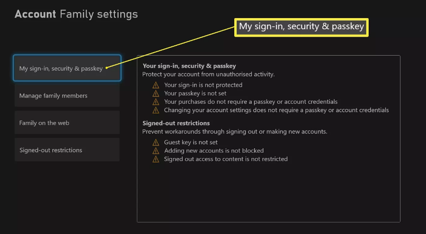 How to Use the Family Settings on the Console Xbox Series X or S