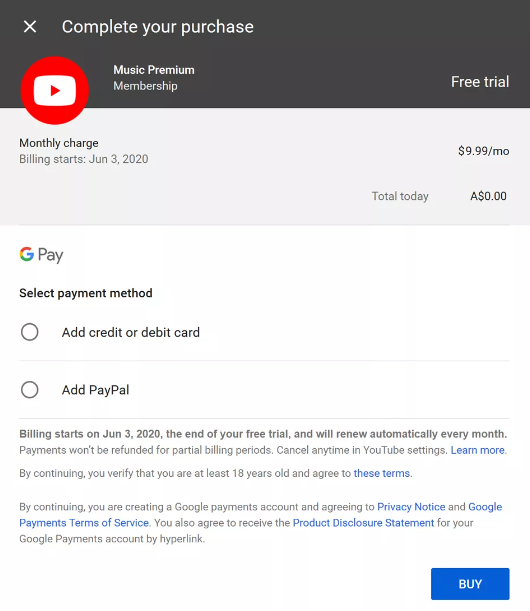 How to Sign Up for Music Premium on YouTube 