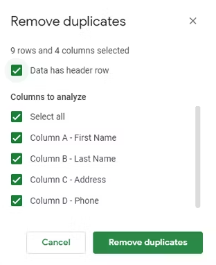 How to Remove Duplicates in Google Sheets