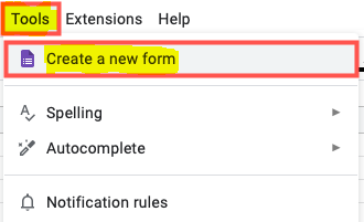 How to Create and Manage a Google Form From Google Sheets