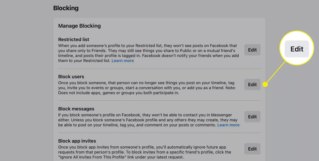 How to See Your Facebook Blocked List in Your Browser