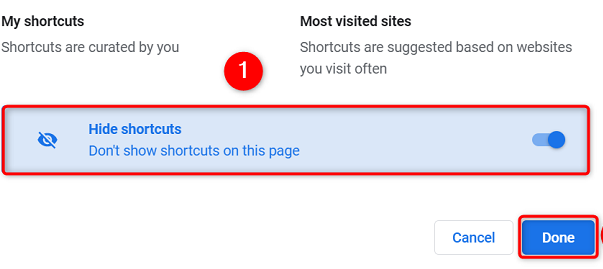 How to Remove And Hide Shortcuts from the Google Chrome