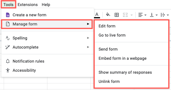 How to Create and Manage a Google Form From Google Sheets