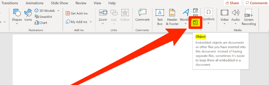 How to Insert a PDF into PowerPoint as an Object