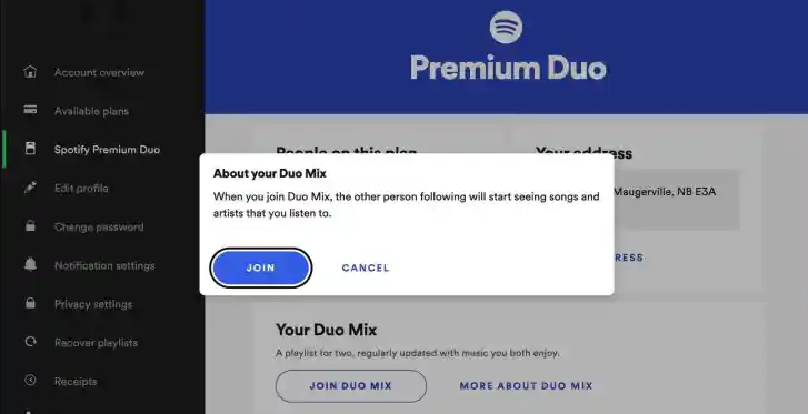 How to Join a Spotify Duo Account
