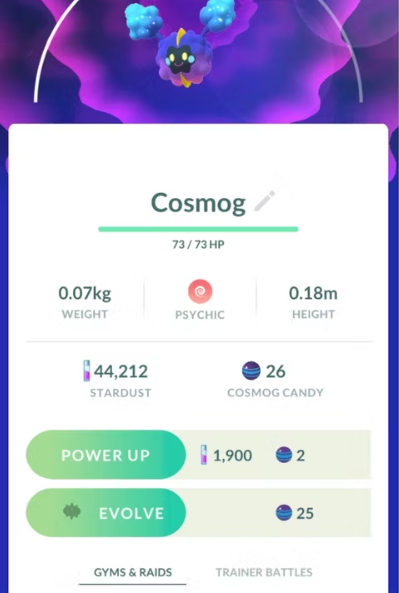 How to Get and Evolve Cosmog in Pokemon Go