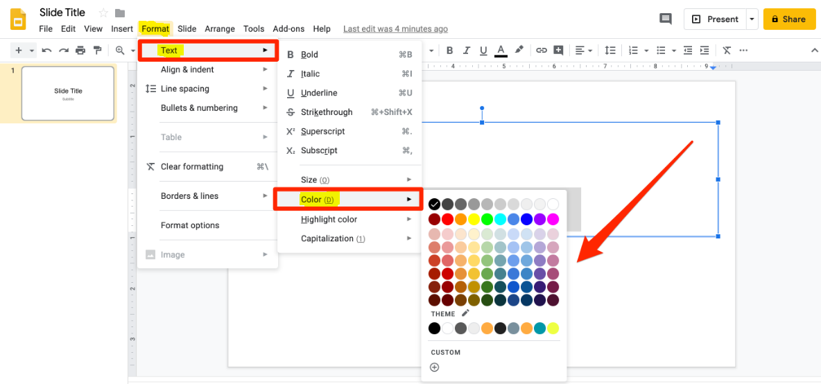 How to Change Text Color in Google Slides On Desktop
