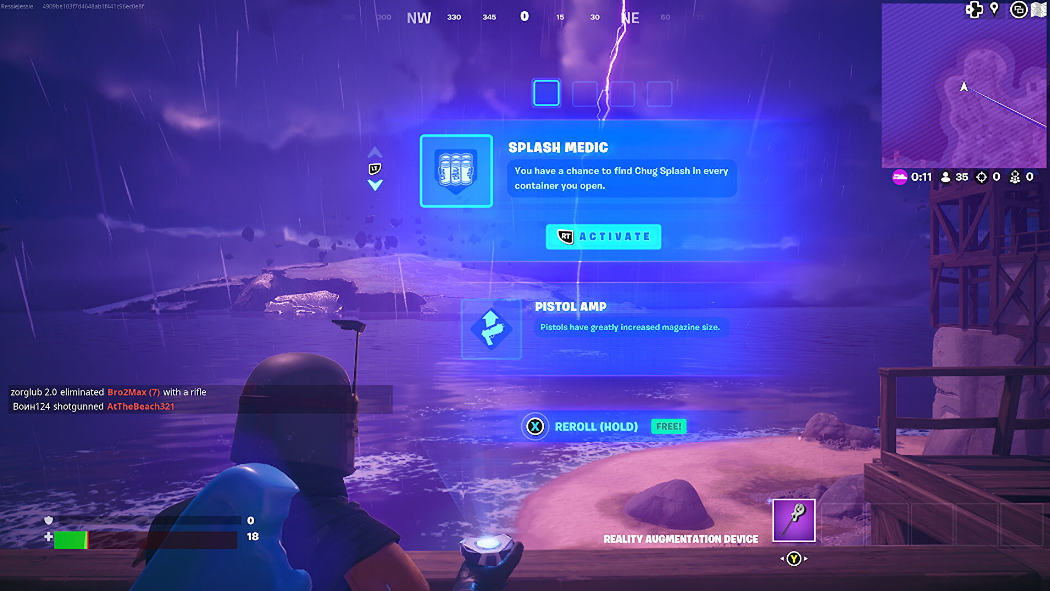 How to Activate an Augment in Fortnite