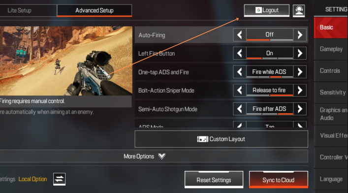 How to Logout and Login to Apex Legends Mobile