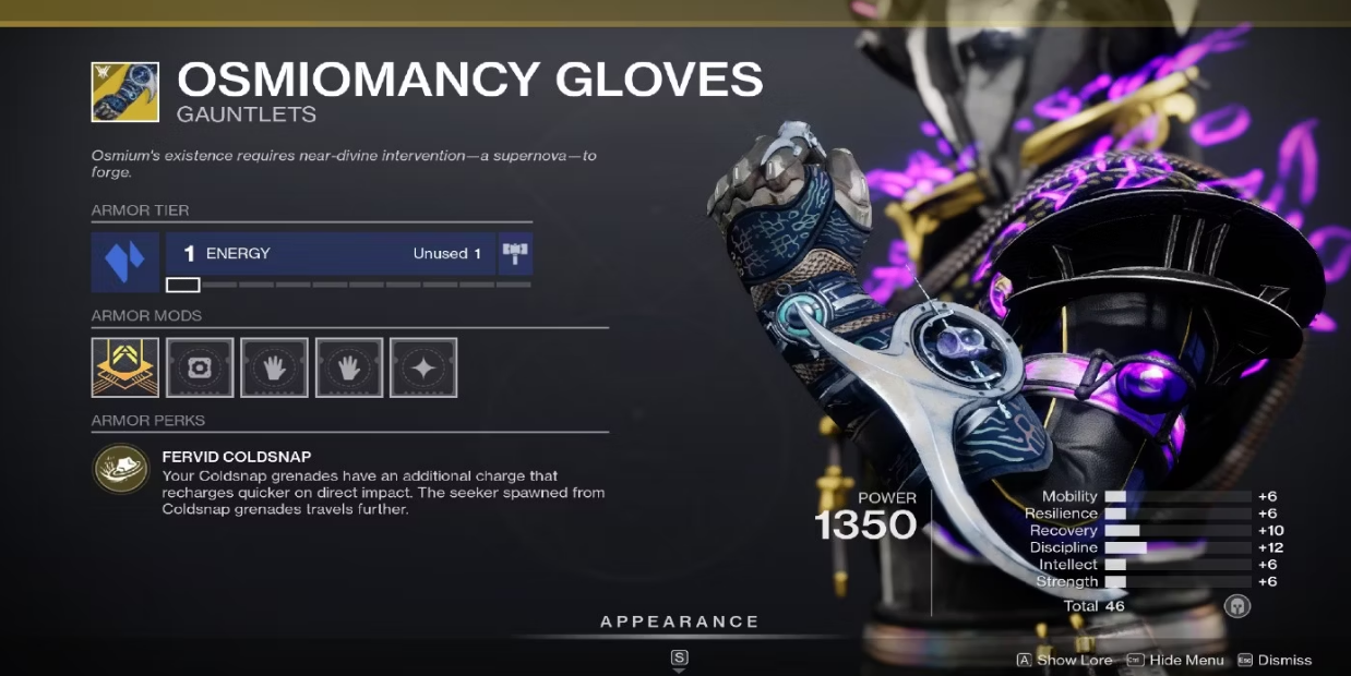 How to Get The Osmiomancy Gloves in Destiny 2