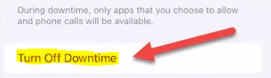 How to Remove or Turn Off Downtime on iPhone