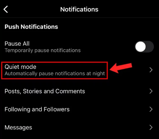 How to Turn On Quiet Mode on the Instagram Mobile App