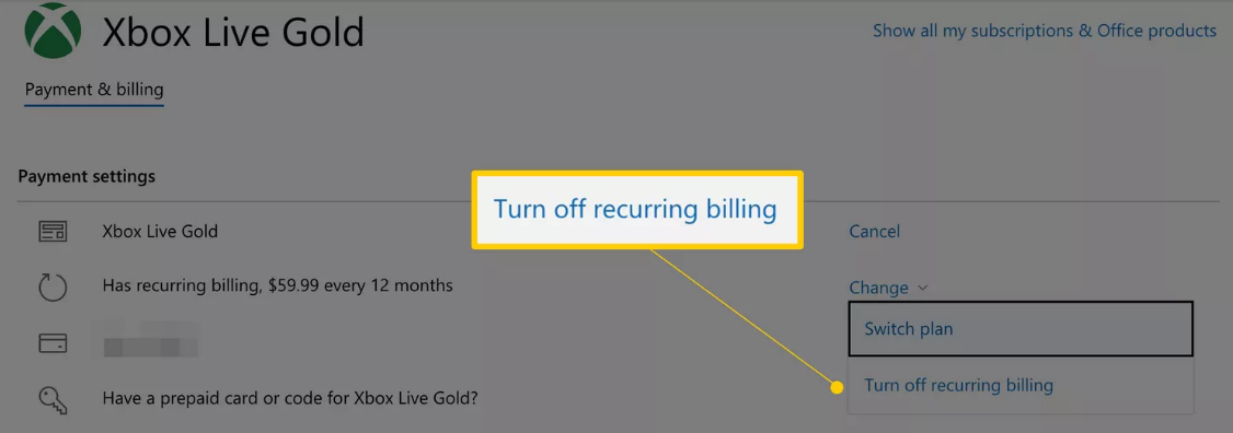 How to Disable or Turn Off Recurring Billing on Xbox One