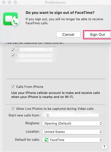 How to Sign Out of FaceTime on Mac
