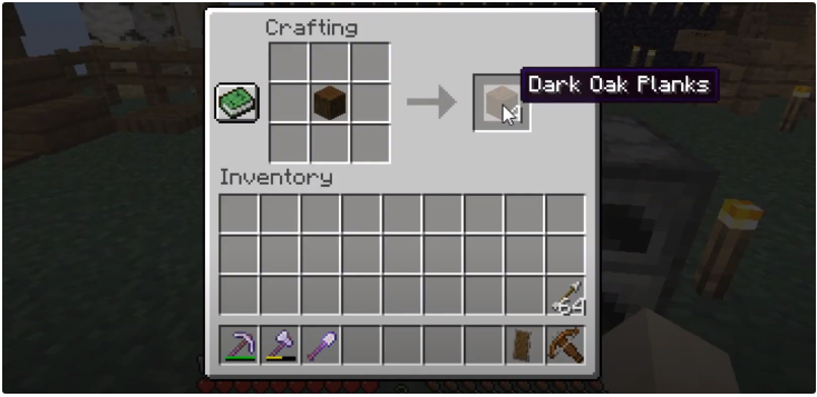 How to Make Dark Oak Planks in Minecraft