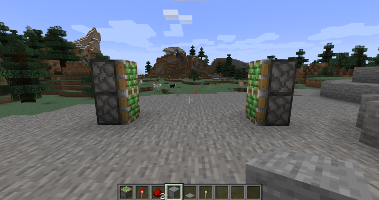 How to Make a Secret Door in Minecraft with Sticky Pistons