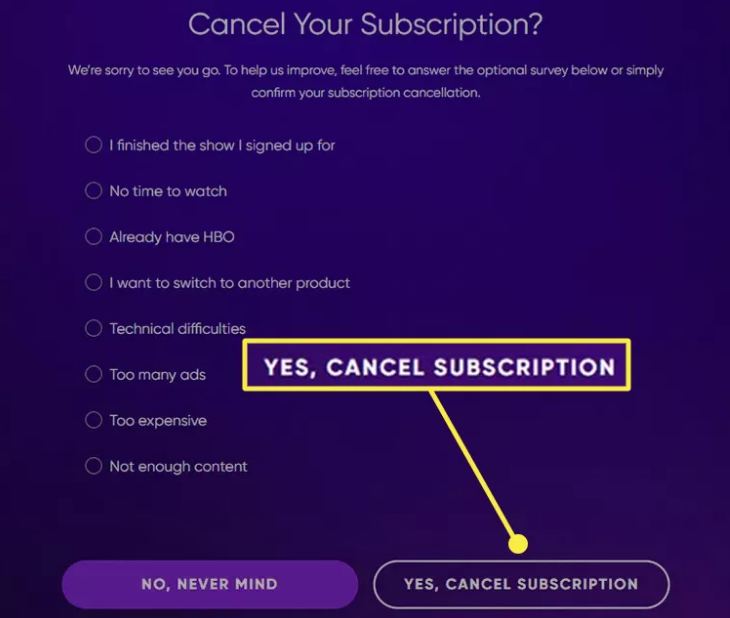 How to Cancel HBO Max Subscription on the Website