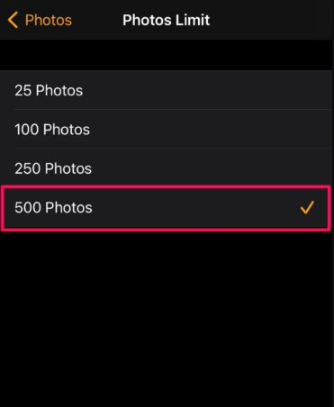 How to Increase or Decrease Limit for Photos on Apple Watch