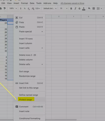 How to Protect or Lock Cells in Google Sheets