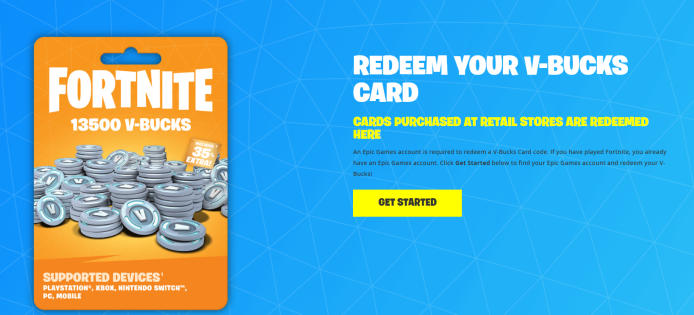 How to Redeem V-Bucks Gift Card in Fortnite