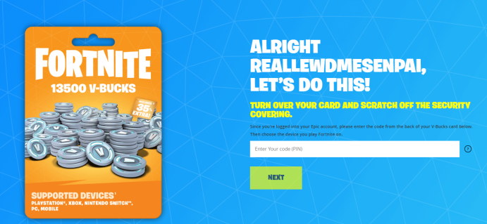 How to Redeem V-Bucks Gift Card in Fortnite