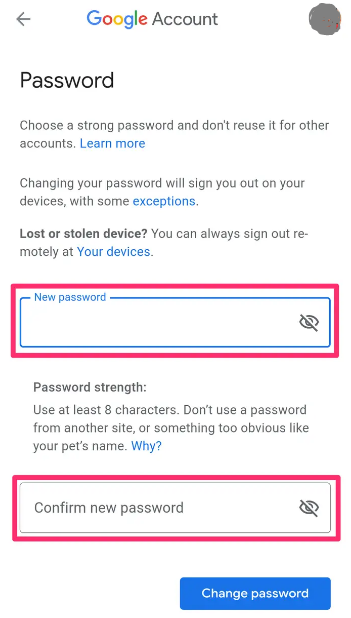 How to Change your Gmail Password on an Android