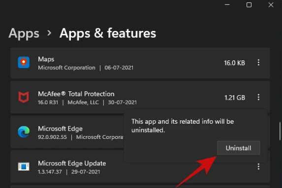 How to Remove or Uninstall McAfee on Windows 11