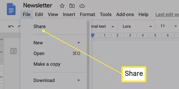 How to Share a Flyer on Google Docs