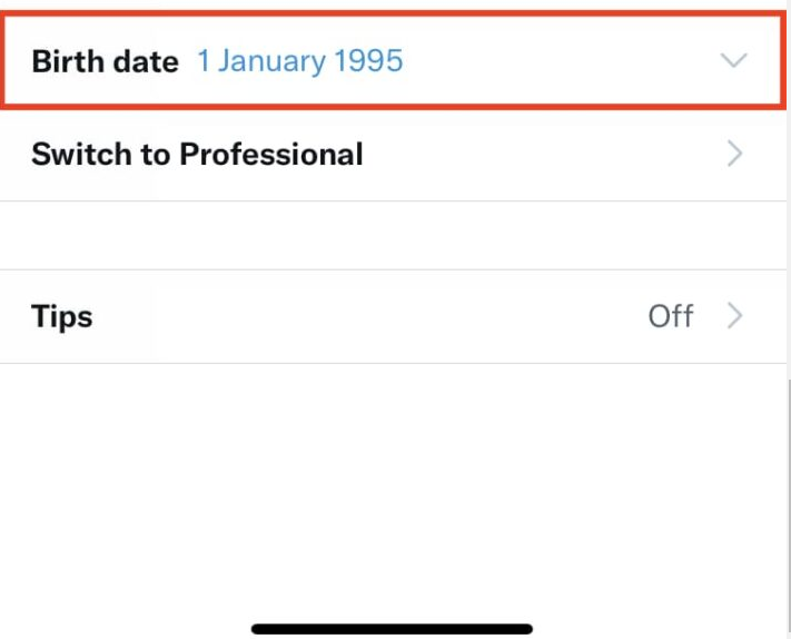 How to Hide your Birthday from Twitter Profile on Mobile App