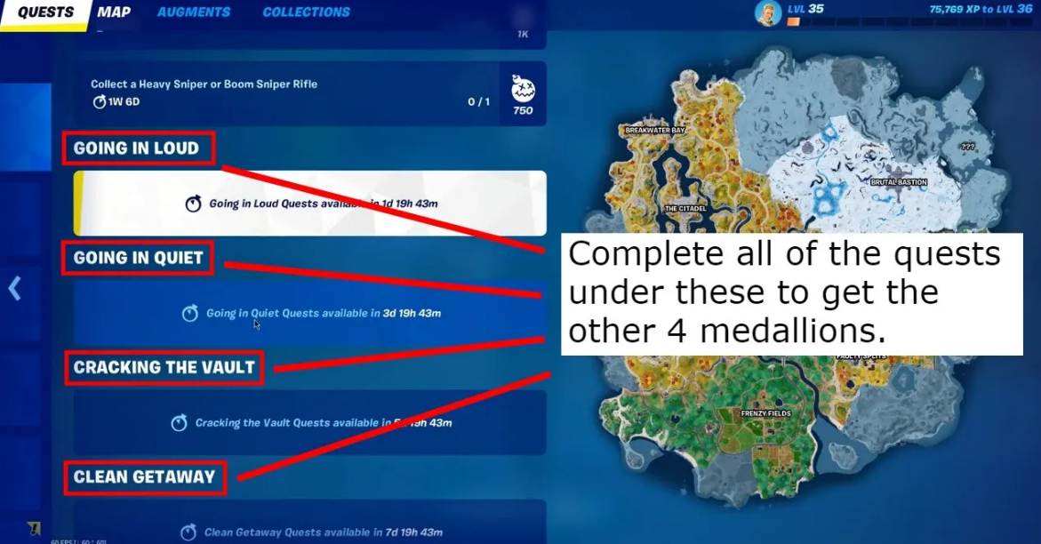 How to Get and Heist Cold Blooded Medallions in Fortnite