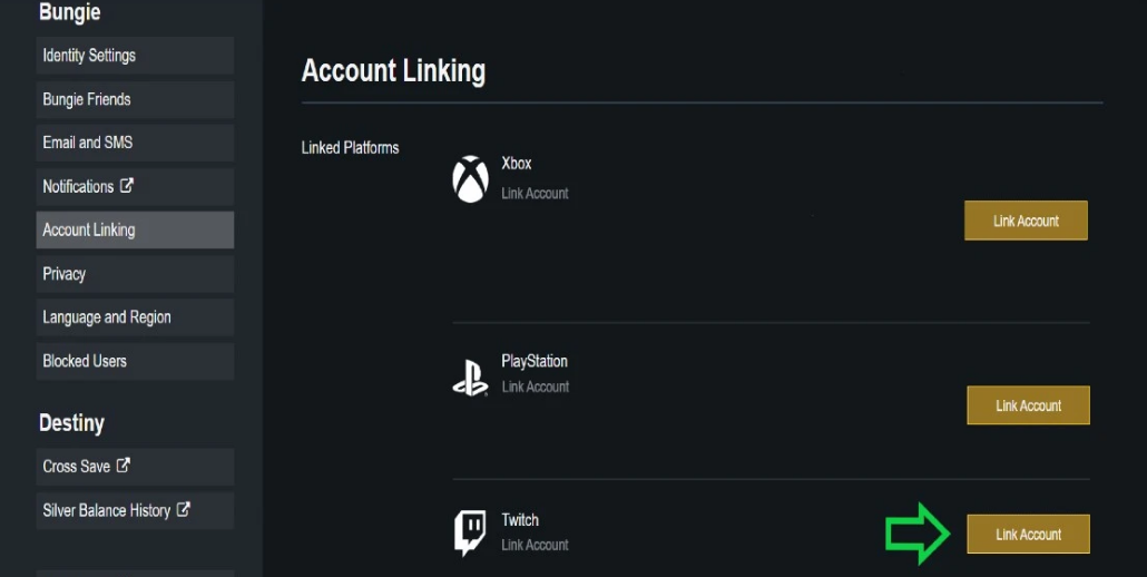 How to Link Your Destiny 2 Account to Twitch Account