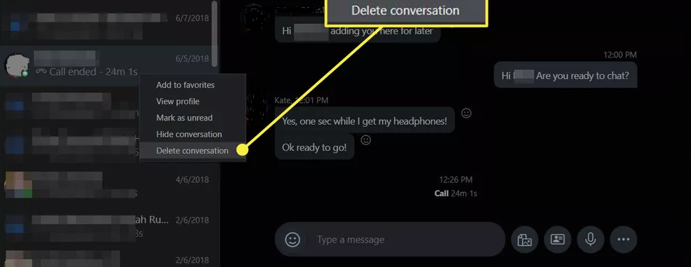 How to Delete a Conversation on Skype 
