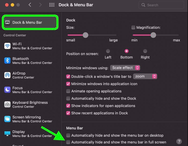 How to Make Menu Bar Stay Visible in Full Screen Mode on Mac