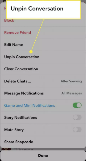 How to Unpin Someone on Snapchat