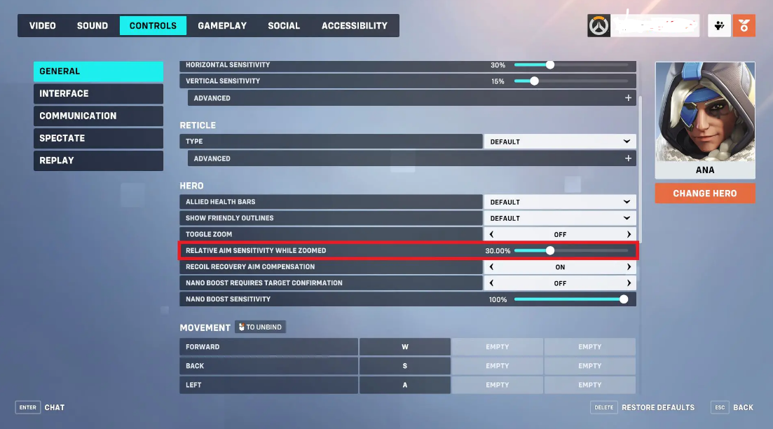 How to Change the Scoped Sensitivity in Overwatch 2