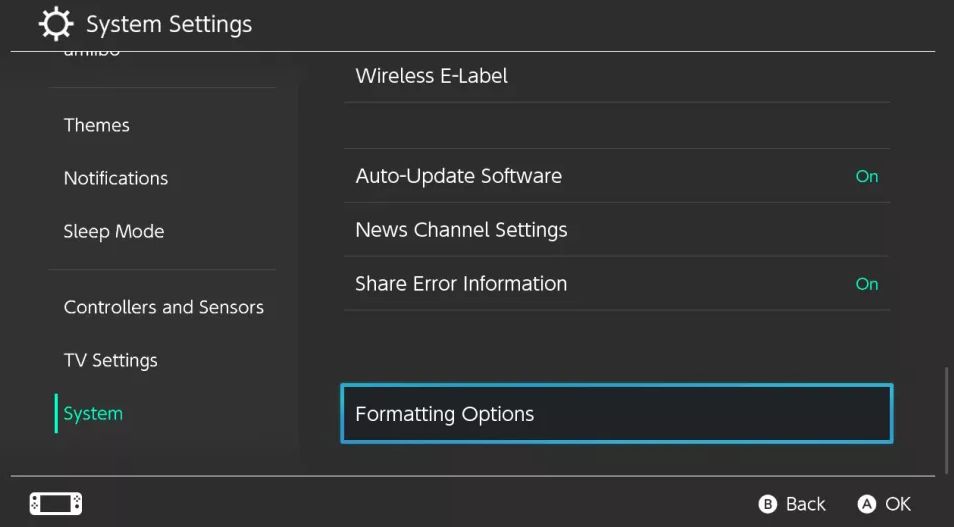 How to Format your MicroSD Card on Nintendo Switch