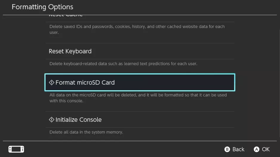 How to Format your MicroSD Card on Nintendo Switch