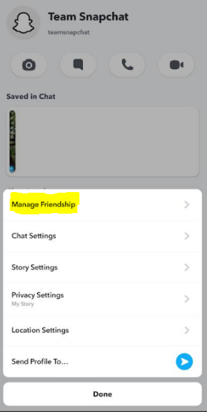 How to Block Team on Snapchat on Your Mobile App