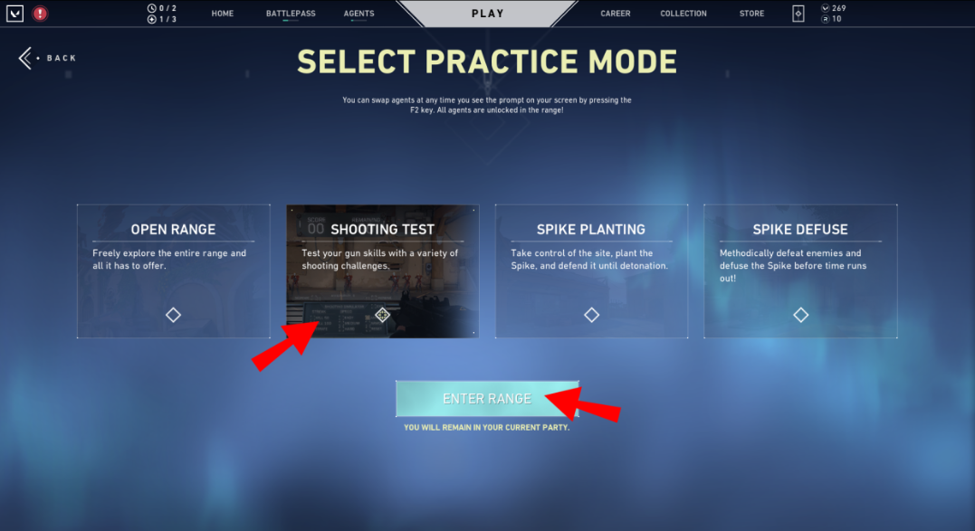 How to Get and Enter the Practice Range in Valorant