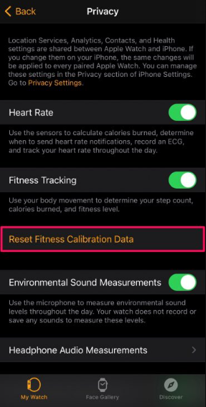 How to Reset Apple Watch Fitness Calibration Data on iPhone