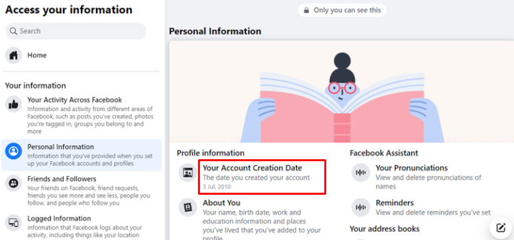 How to Find Start Date on Your Facebook on PC