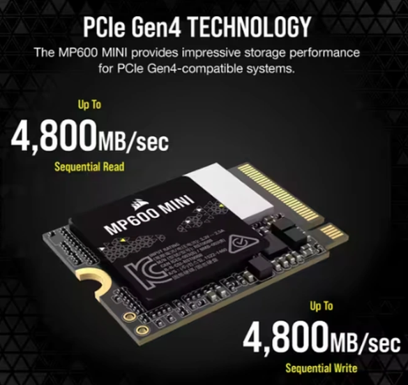 The Mini MP600 and Core XT M.2 NVMe SSDs from Corsair