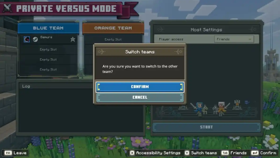 How to Switch the Teams in Minecraft Legends