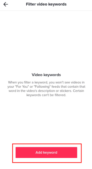 How to Use Keyword Filters on TikTok