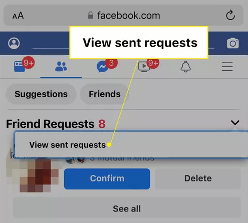 How to View Sent Friend Requests on Facebook Mobile